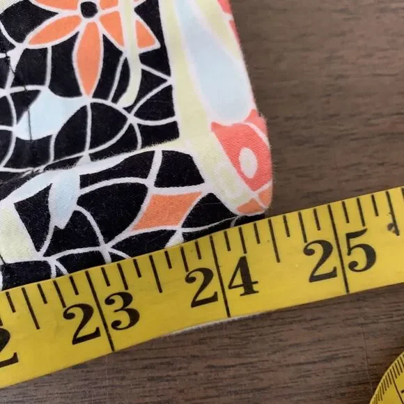 Harold's Jeans Womens 8 Butterfly Floral Print Slacks Stretch Cropped Button Leg - Picture 10 of 12